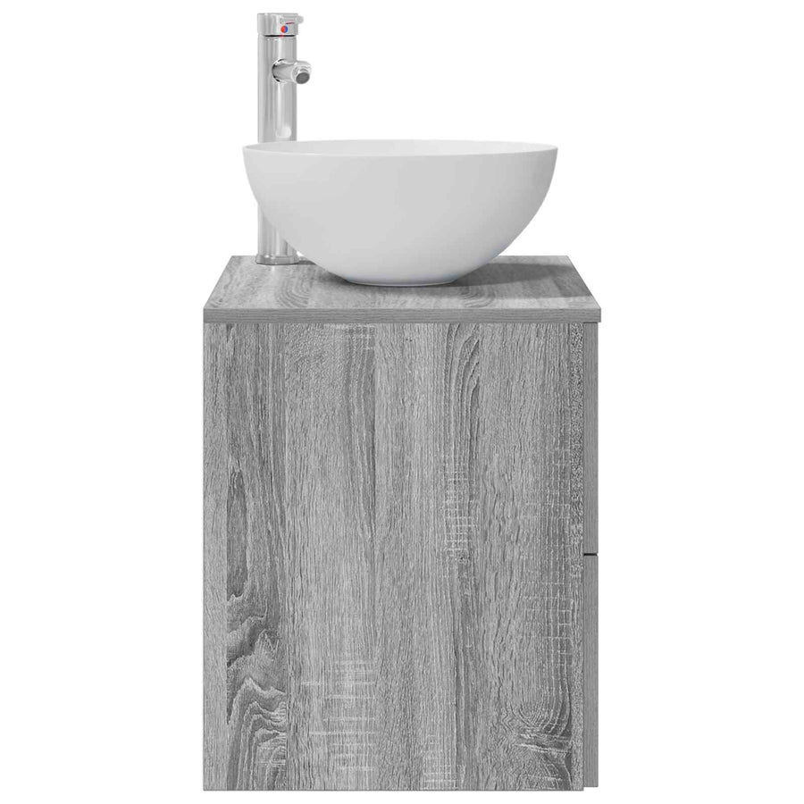 Wandgemonteerde Wastafel Vanity Grijs Sonoma 49,5 x 35 x 63 cm