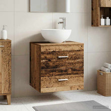 Wandgemonteerde Wastafel Vanity Oud hout 49,5 x 35 x 63 cm