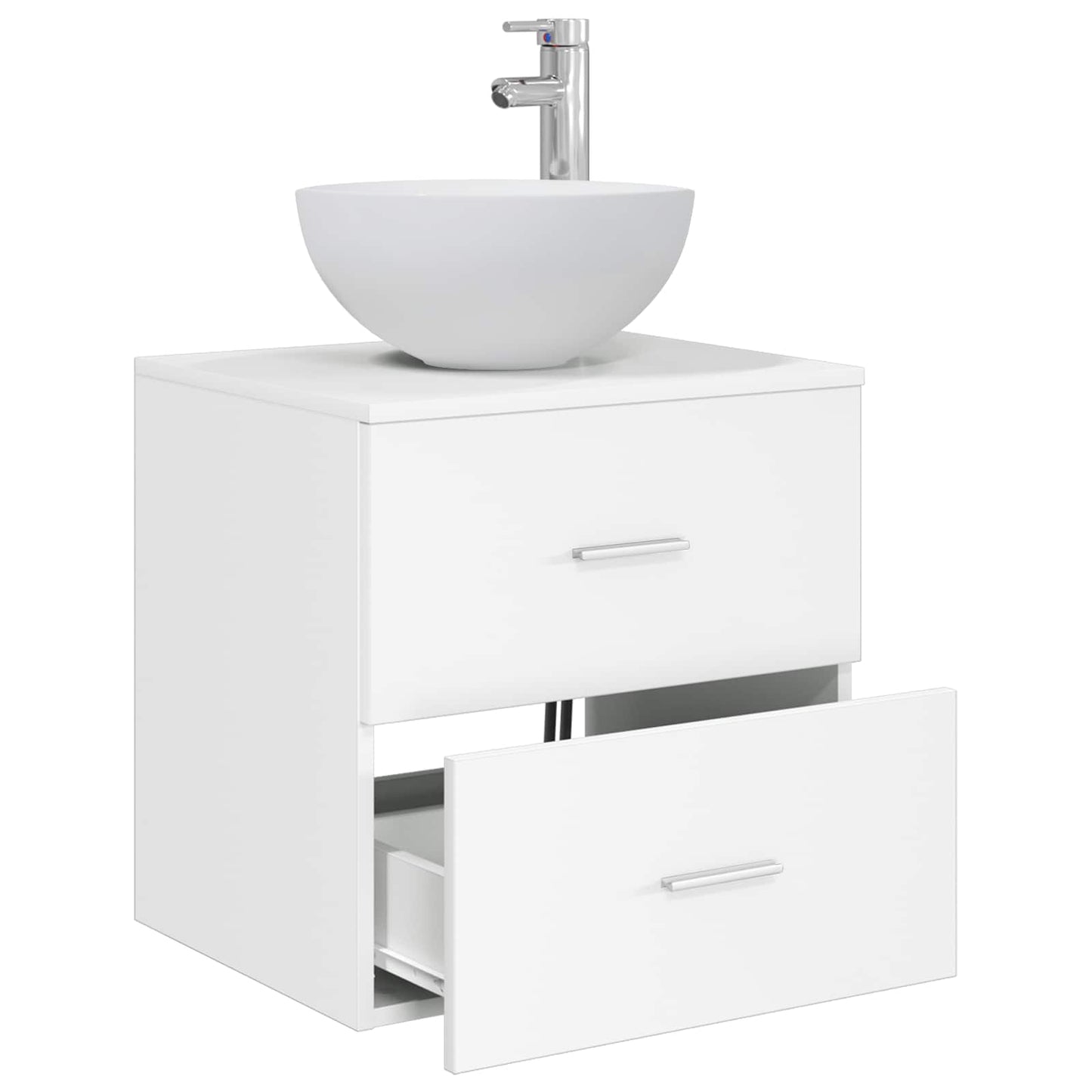 Wandgemonteerde wastafelmeubel Wit 49,5 x 41 x 64,5 cm