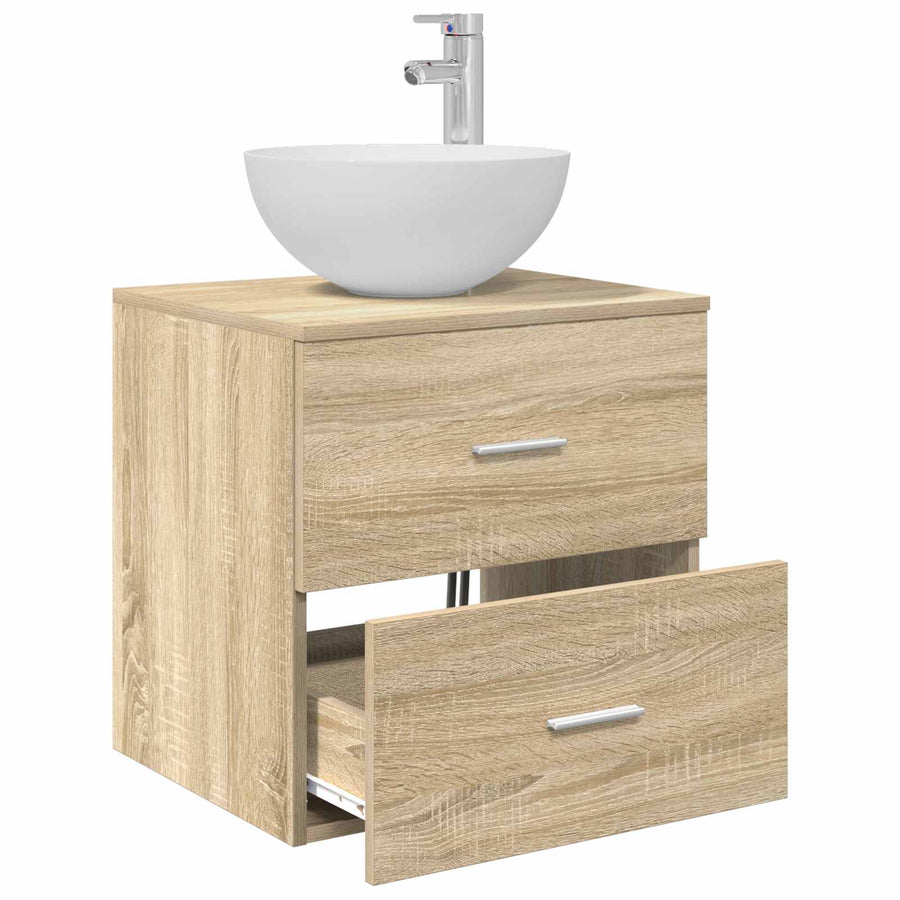 Wandgemonteerde wastafelmeubel Sonoma Eiken 49,5 x 41 x 64,5 cm