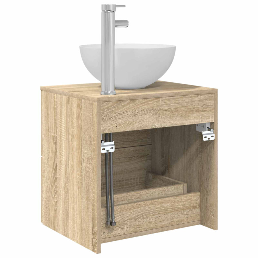 Wandgemonteerde wastafelmeubel Sonoma Eiken 49,5 x 41 x 64,5 cm