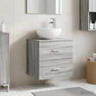 Wastafelmeubel wandmontage grijs 49,5x41x64,5 cm