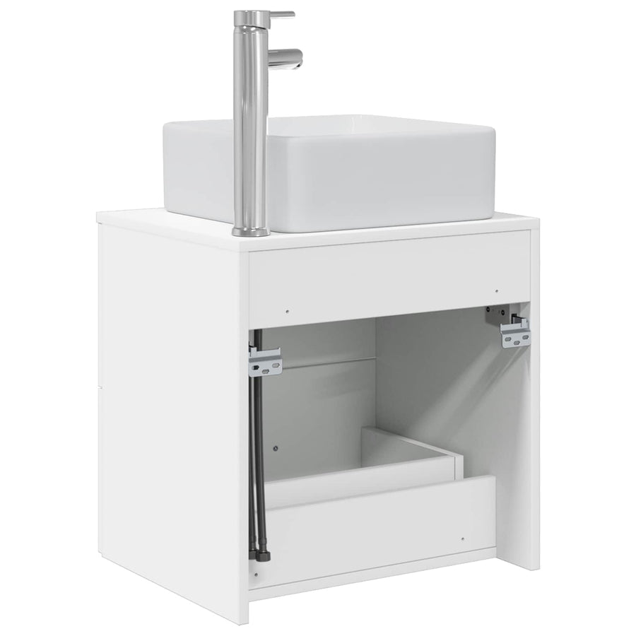 Wandgemonteerde wastafelmeubel Wit 49,5 x 41 x 63 cm
