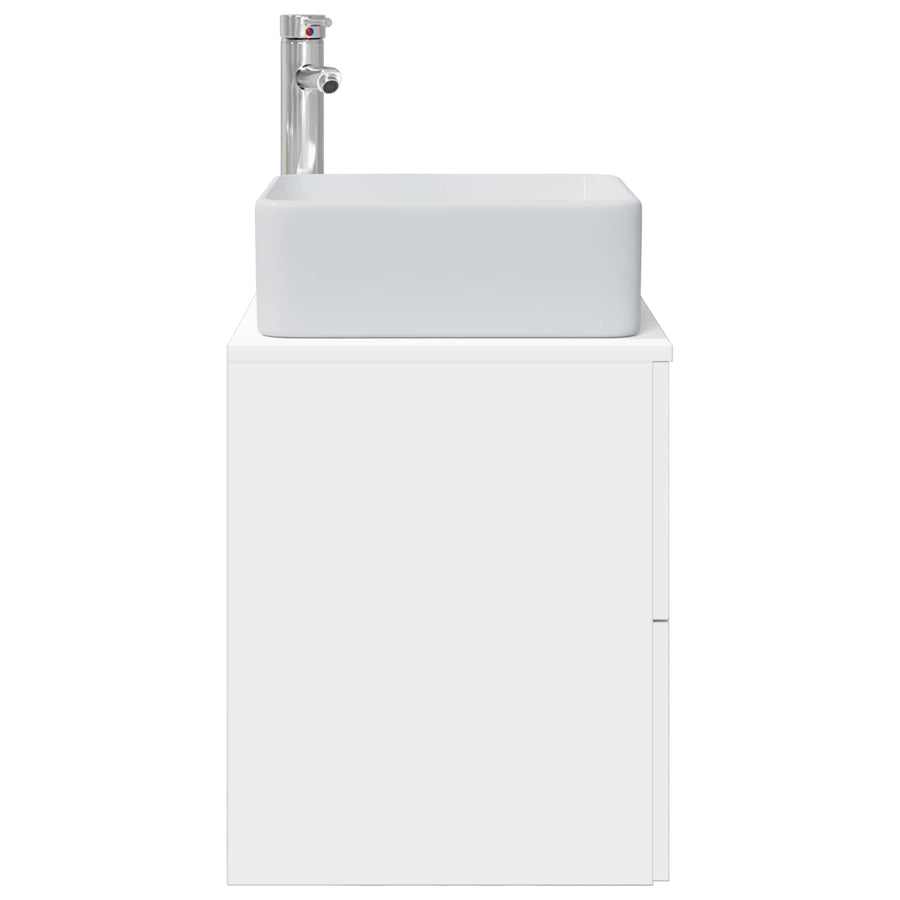 Wandgemonteerde wastafelmeubel Wit 49,5 x 41 x 63 cm