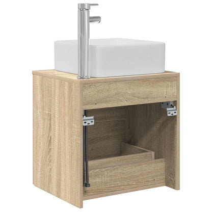 Wandgemonteerde wastafelmeubel Sonoma Eiken 49,5 x 41 x 63 cm