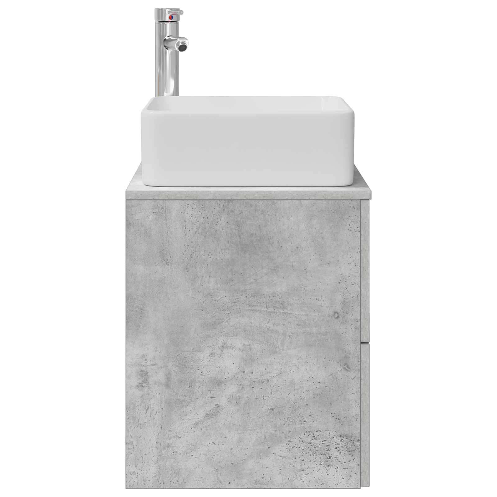 Wandgemonteerde wastafelmeubel Betongrijs 49,5 x 41 x 63 cm