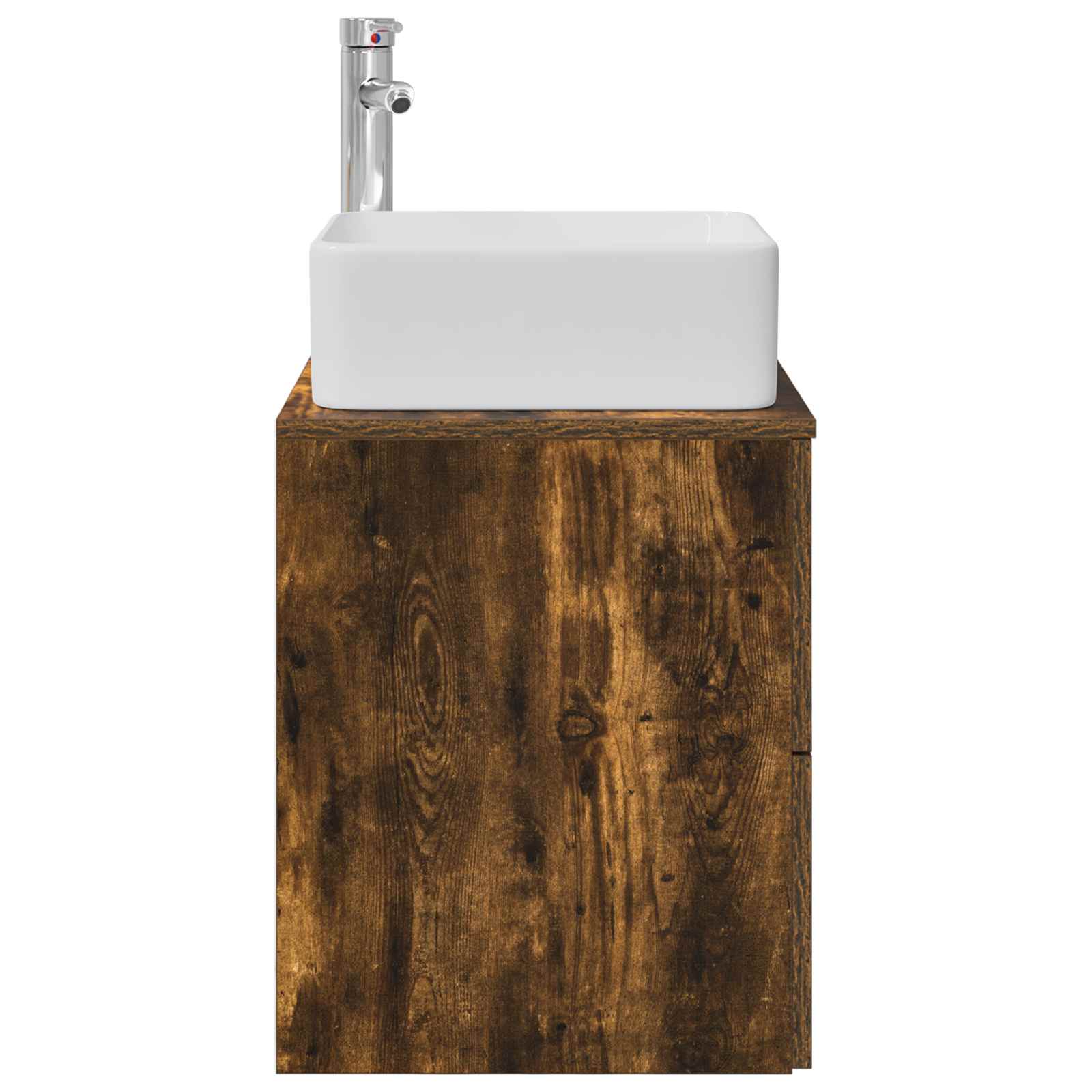 Wandgemonteerde wastafelmeubel Gerookt eiken 49,5 x 41 x 63 cm