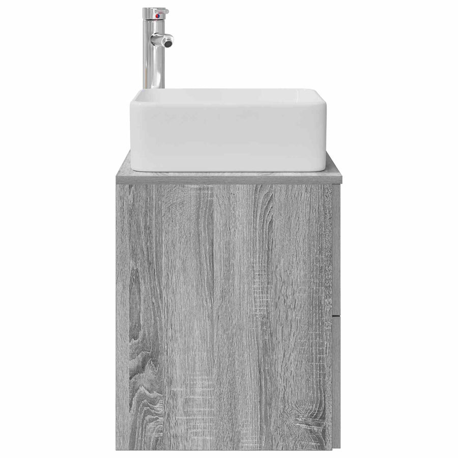 Wandgemonteerde wastafelmeubel Grijs Sonoma 49,5 x 41 x 63 cm