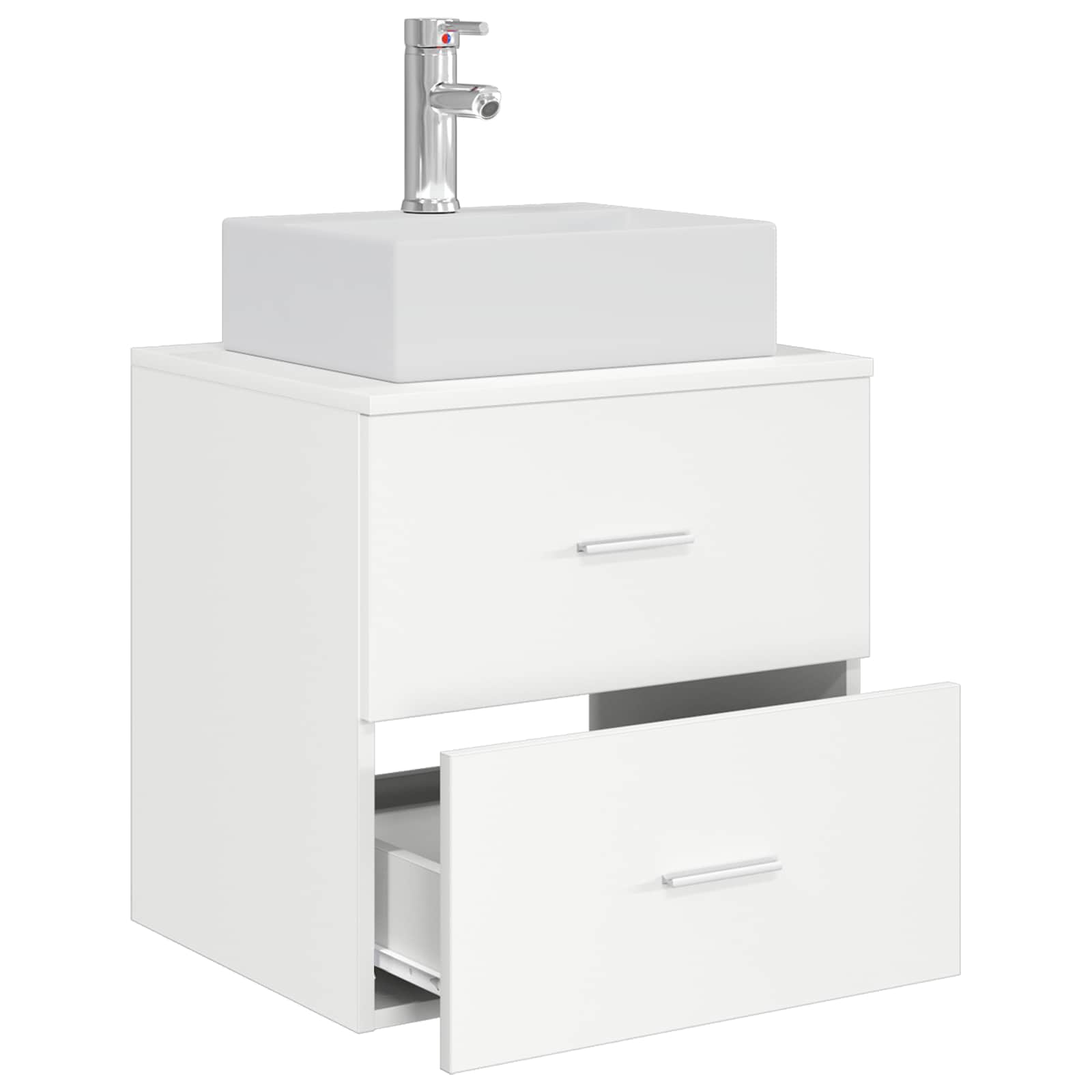 Wandgemonteerde wastafelmeubel Wit 49,5 x 41 x 62,5 cm