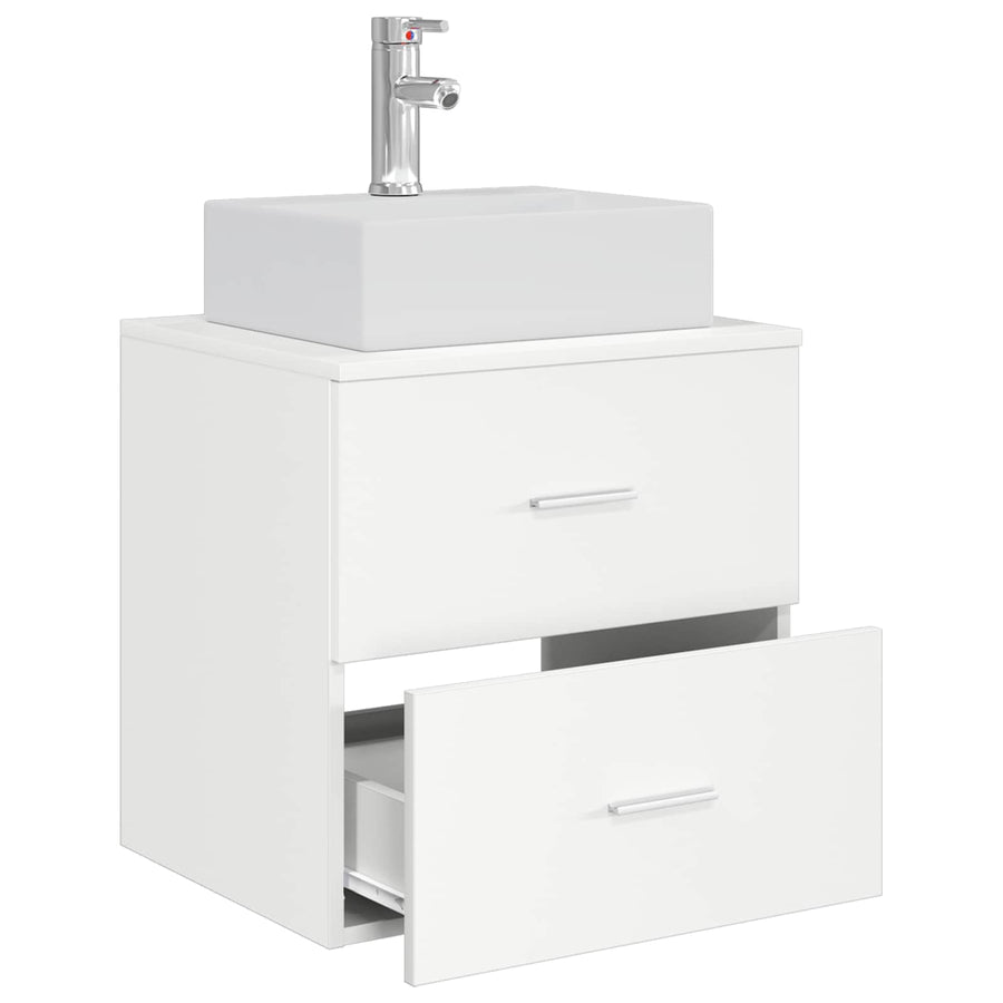 Wandgemonteerde wastafelmeubel Wit 49,5 x 41 x 62,5 cm
