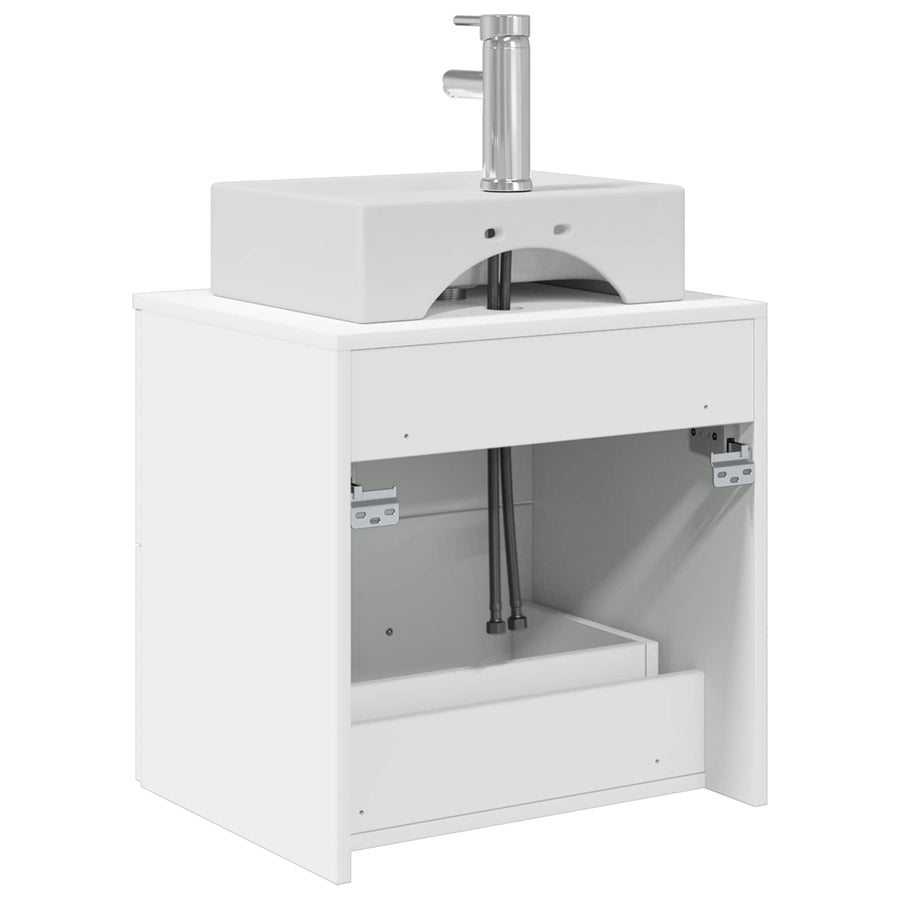 Wandgemonteerde wastafelmeubel Wit 49,5 x 41 x 62,5 cm