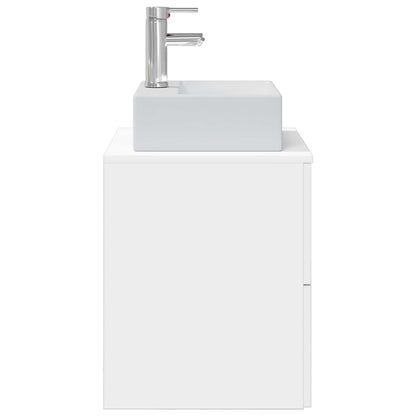 Wandgemonteerde wastafelmeubel Wit 49,5 x 41 x 62,5 cm