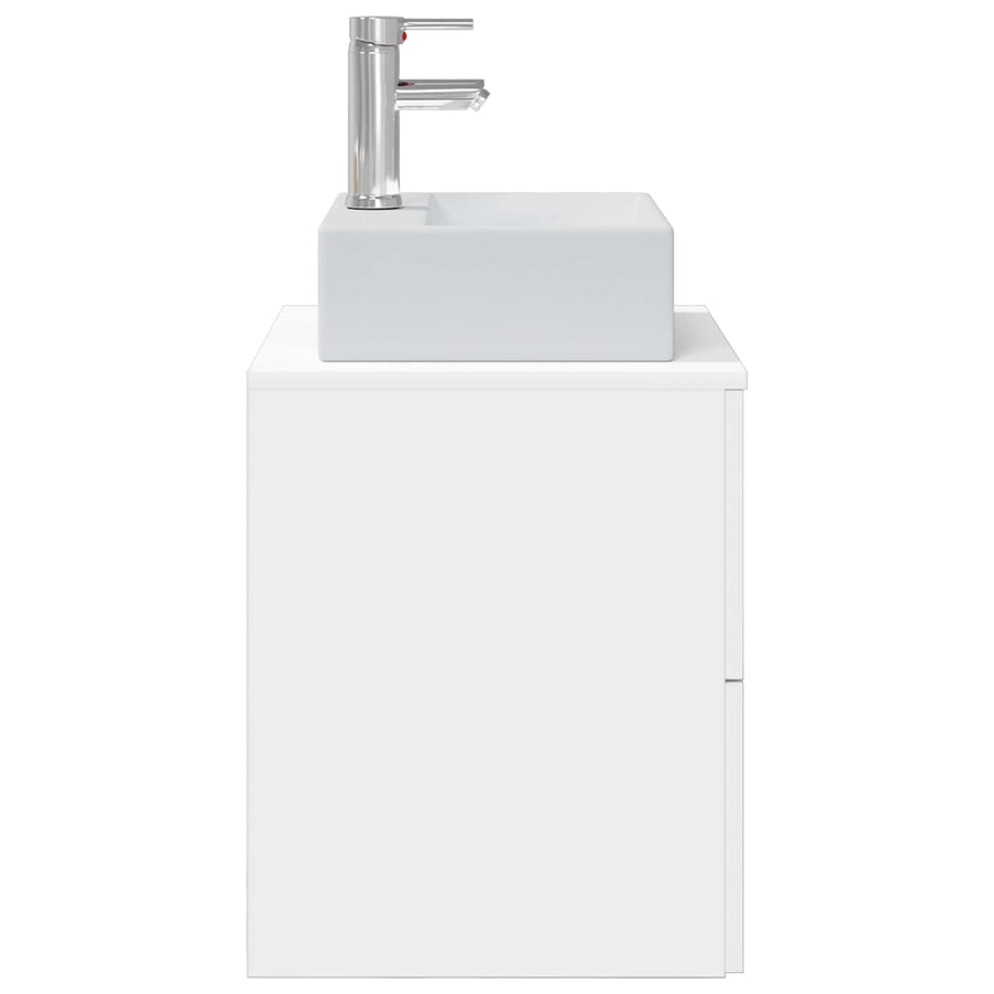 Wandgemonteerde wastafelmeubel Wit 49,5 x 41 x 62,5 cm
