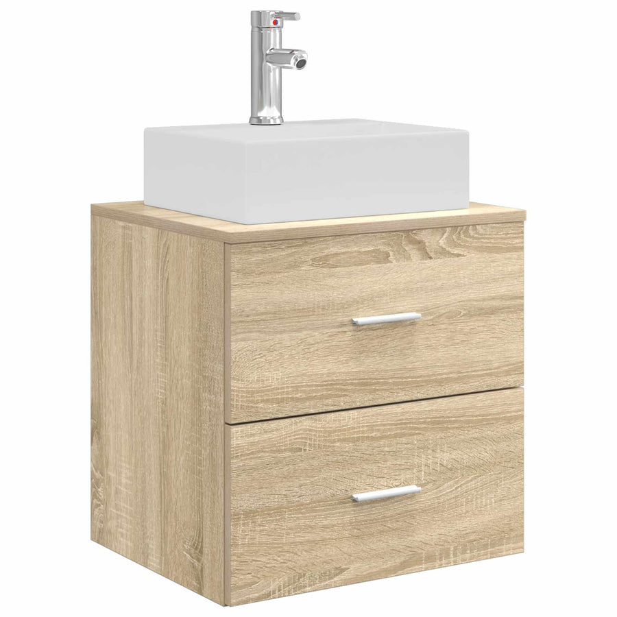 Wandgemonteerde wastafelmeubel Sonoma Eiken 49,5 x 41 x 62,5 cm