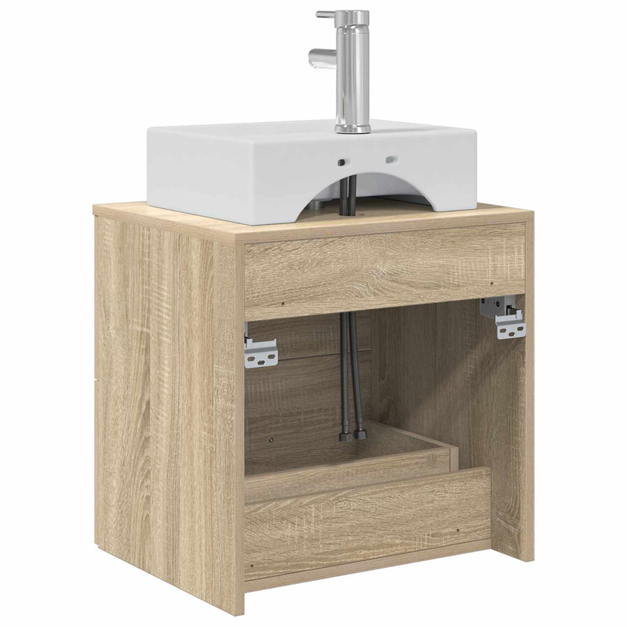 Wandgemonteerde wastafelmeubel Sonoma Eiken 49,5 x 41 x 62,5 cm