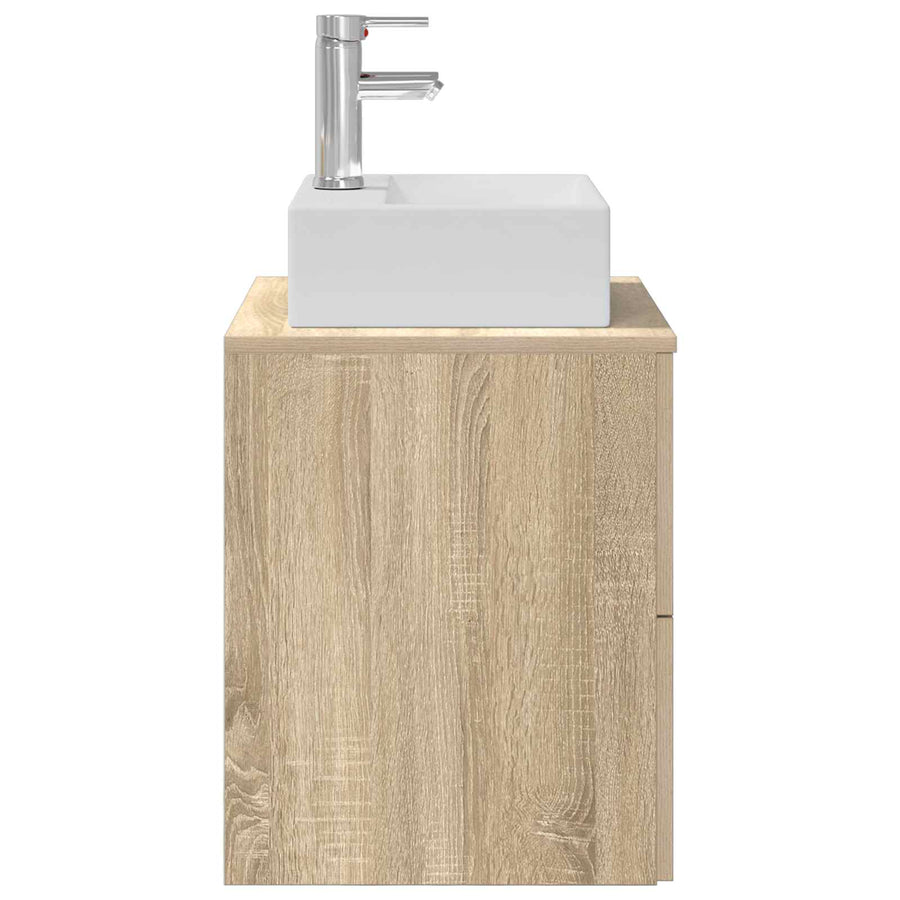 Wandgemonteerde wastafelmeubel Sonoma Eiken 49,5 x 41 x 62,5 cm