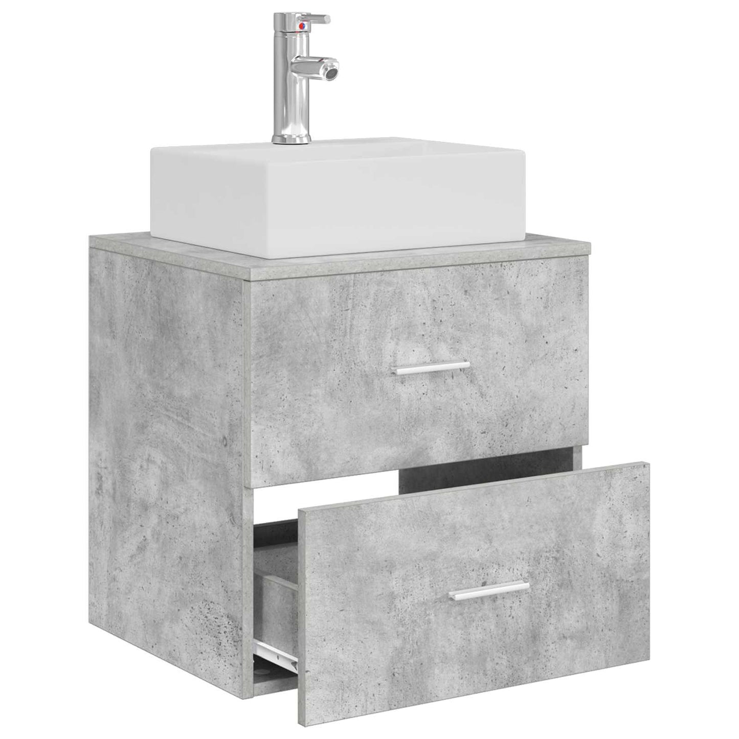 Wandgemonteerde wastafelmeubel Betongrijs 49,5 x 41 x 62,5 cm