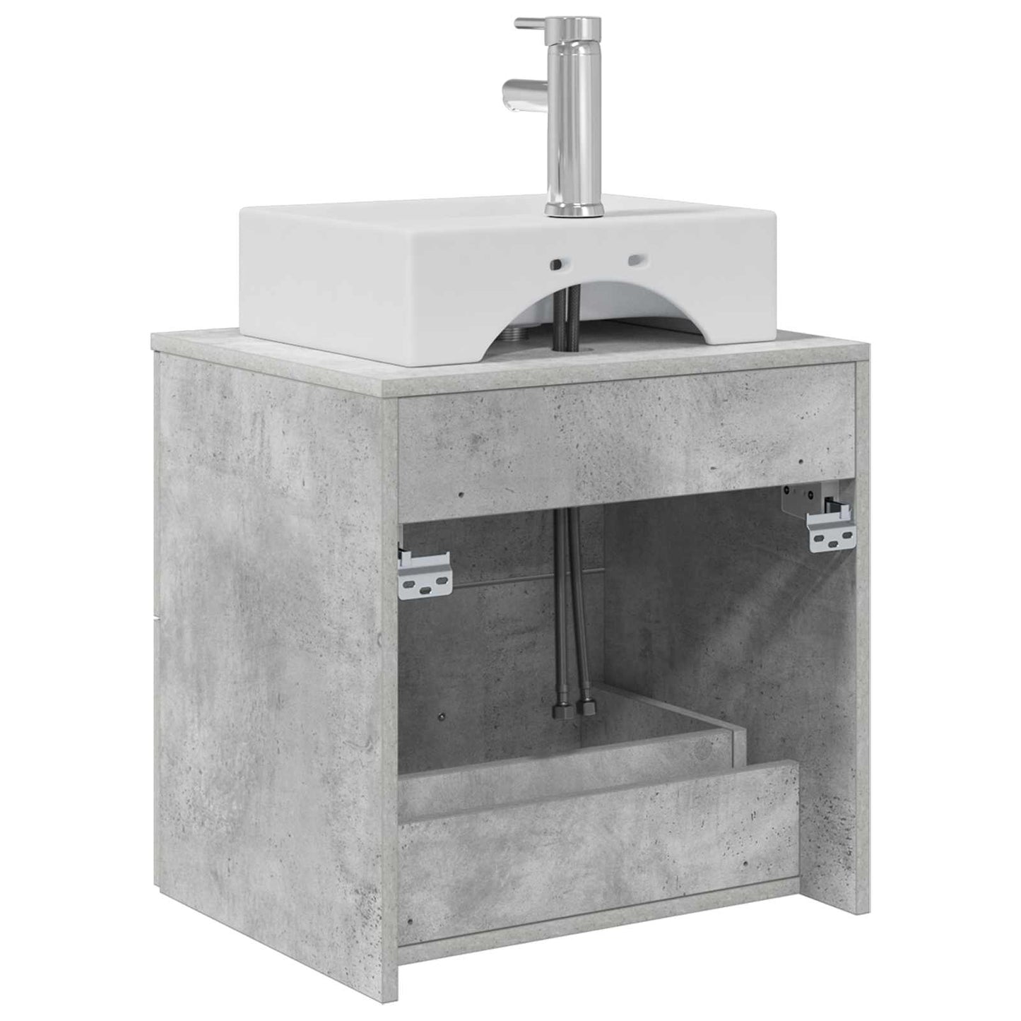 Wandgemonteerde wastafelmeubel Betongrijs 49,5 x 41 x 62,5 cm