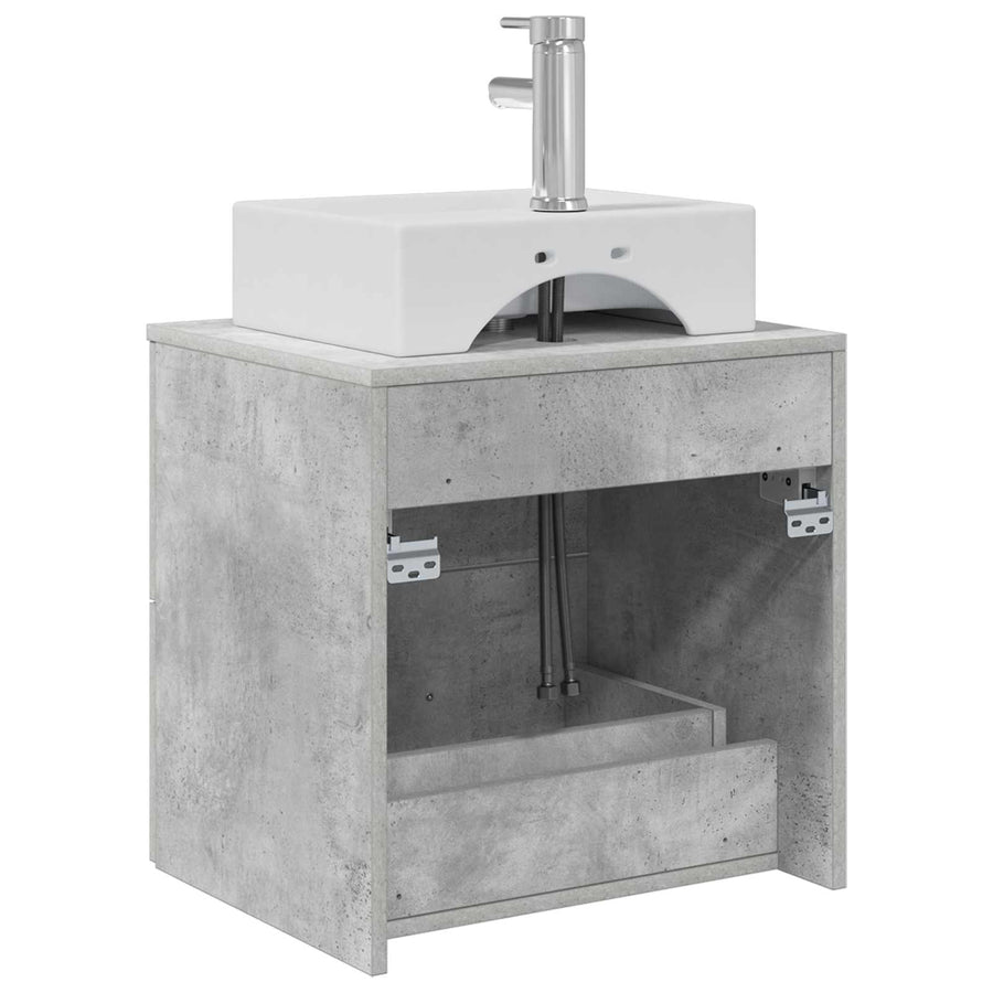 Wandgemonteerde wastafelmeubel Betongrijs 49,5 x 41 x 62,5 cm