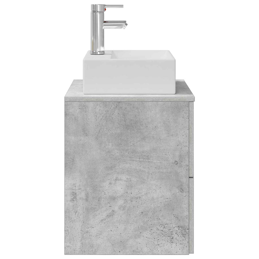 Wandgemonteerde wastafelmeubel Betongrijs 49,5 x 41 x 62,5 cm