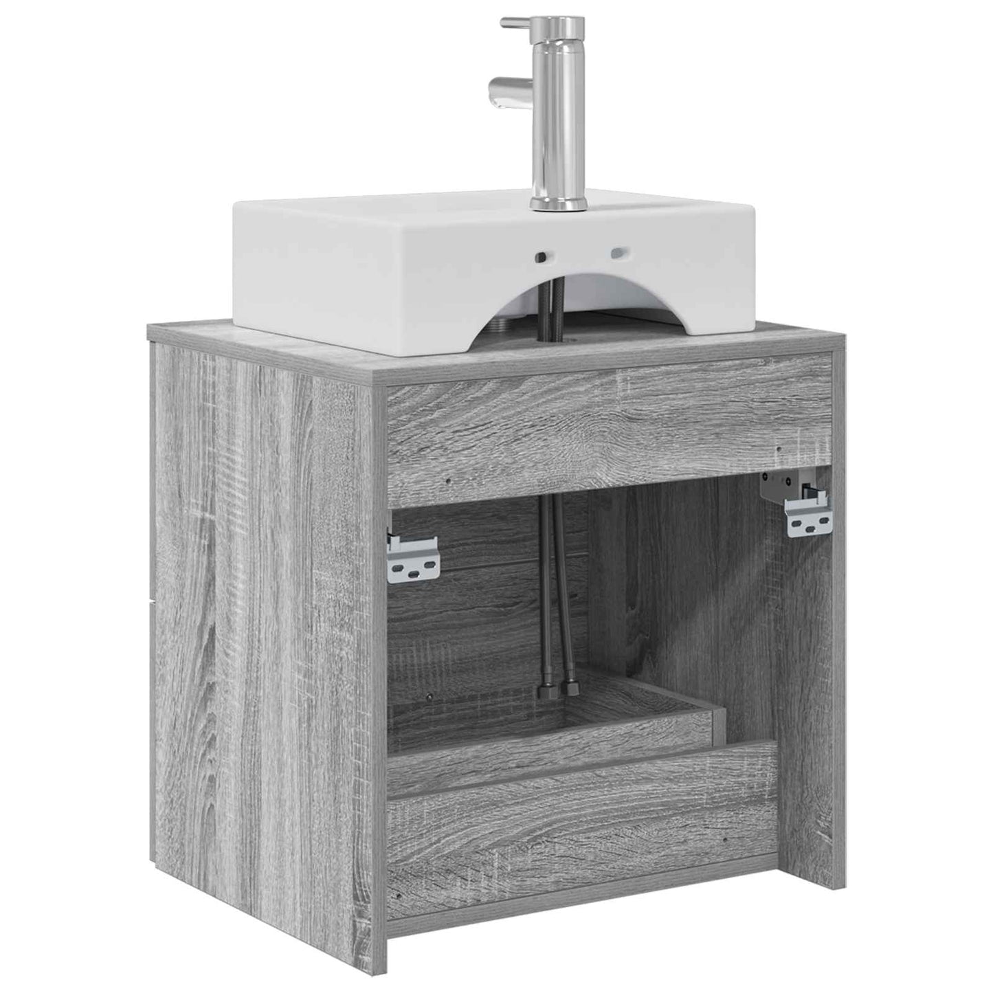 Wandgemonteerde wastafelmeubel Grijs Sonoma 49,5 x 41 x 62,5 cm