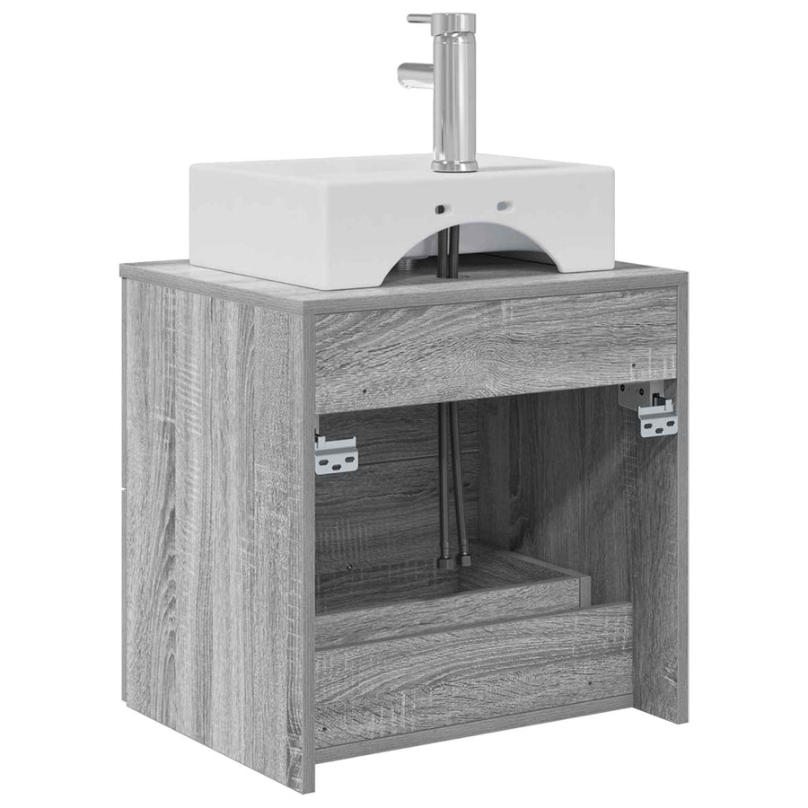 Wandgemonteerde wastafelmeubel Grijs Sonoma 49,5 x 41 x 62,5 cm