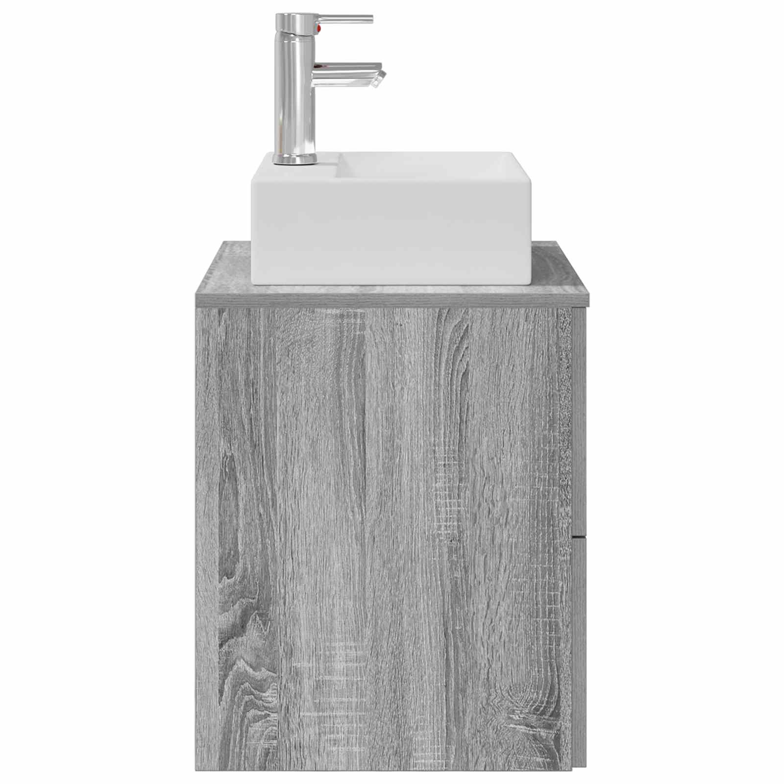 Wandgemonteerde wastafelmeubel Grijs Sonoma 49,5 x 41 x 62,5 cm