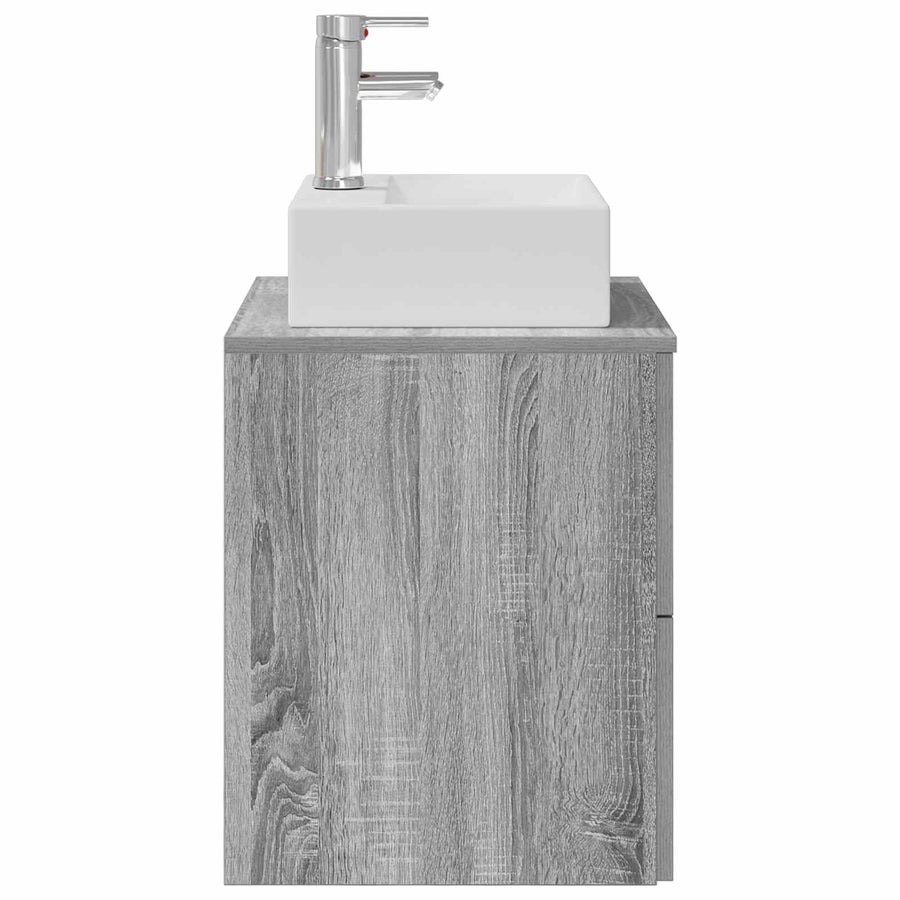 Wandgemonteerde wastafelmeubel Grijs Sonoma 49,5 x 41 x 62,5 cm