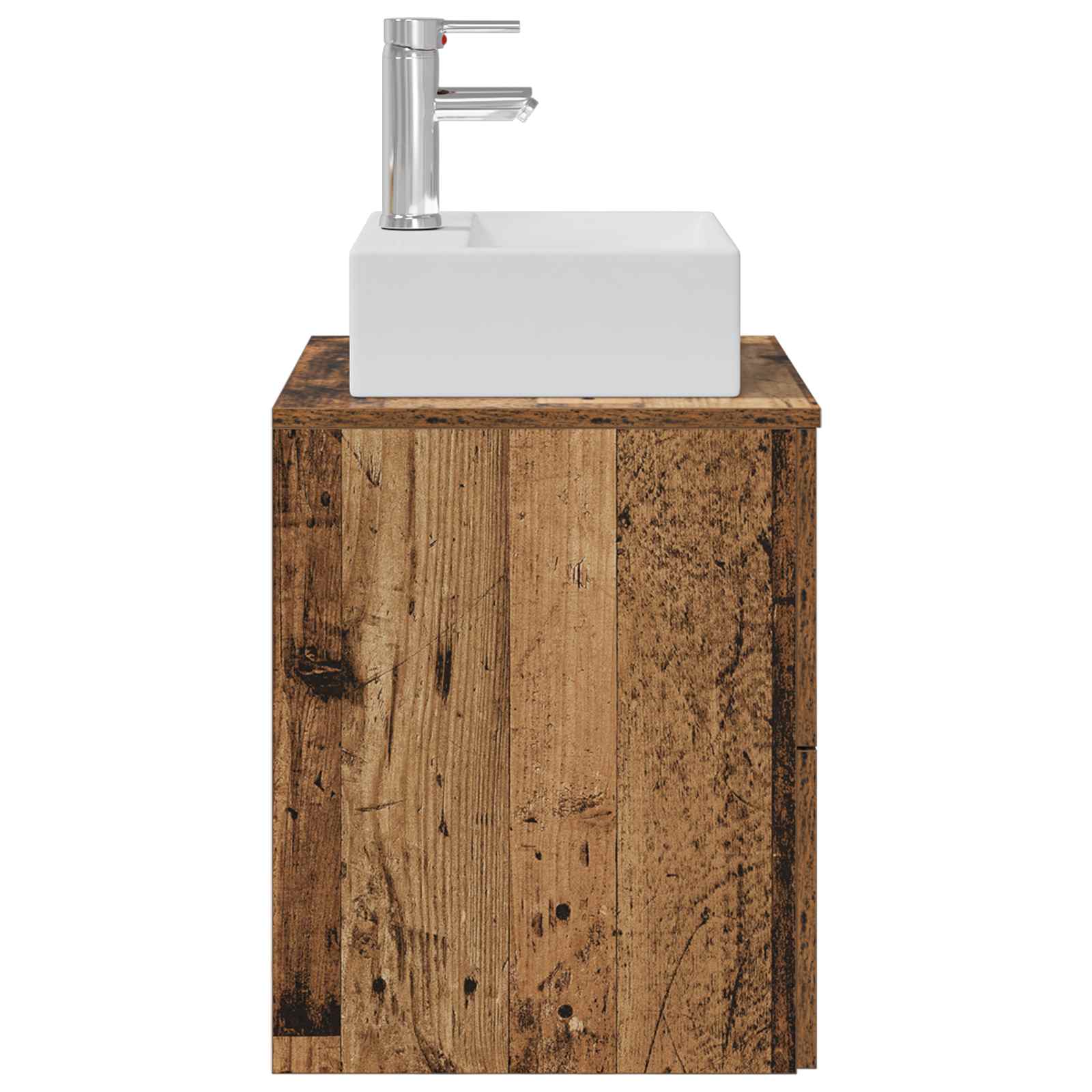 Wandgemonteerde wastafelmeubel Oud hout 49,5 x 41 x 62,5 cm