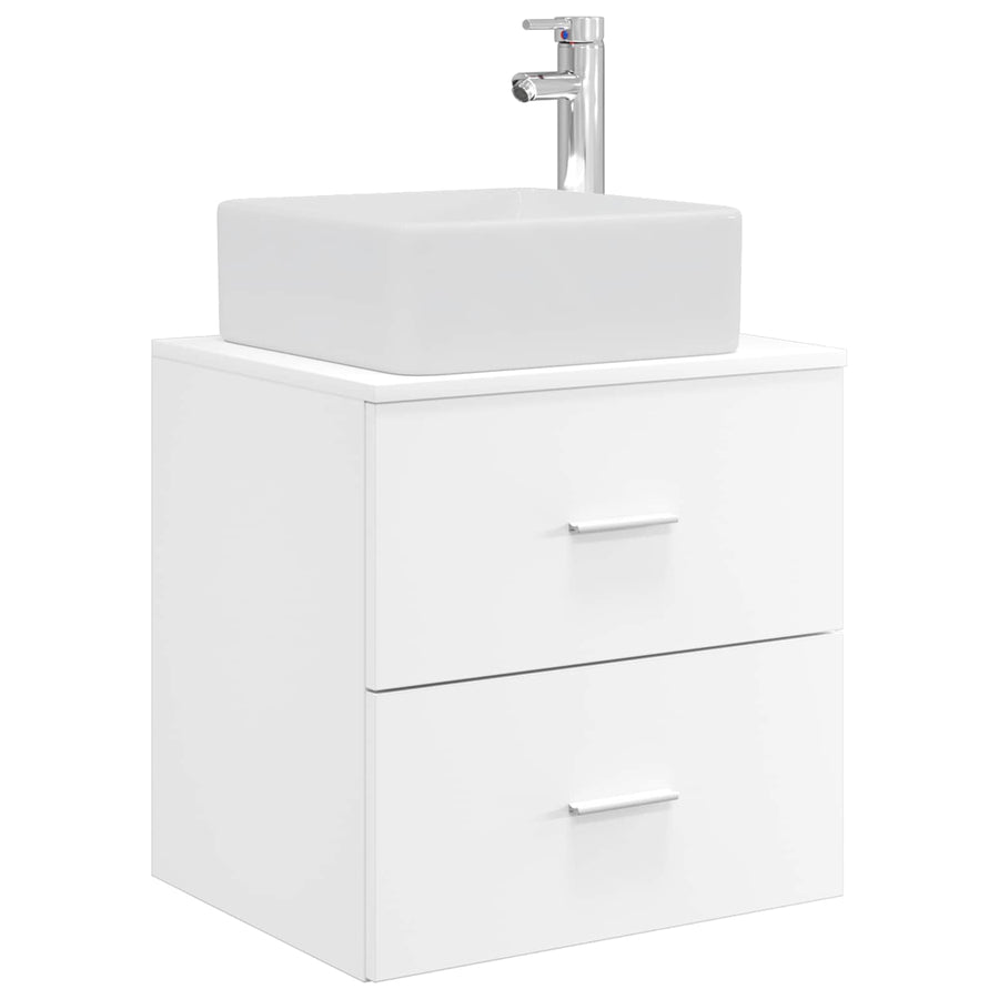 Wandgemonteerde wastafelmeubel Wit 53 x 34,5 x 63 cm