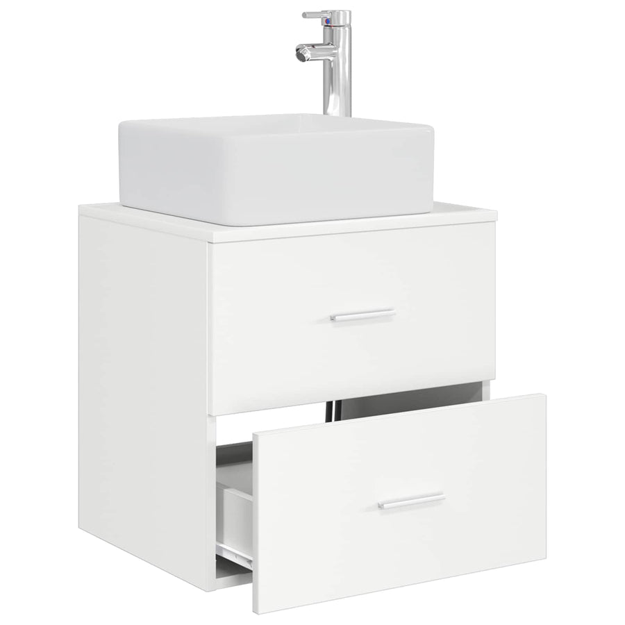 Wandgemonteerde wastafelmeubel Wit 53 x 34,5 x 63 cm