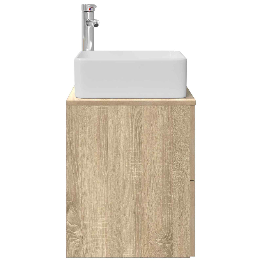 Wandgemonteerde wastafelmeubel Sonoma Eiken 53 x 34,5 x 63 cm