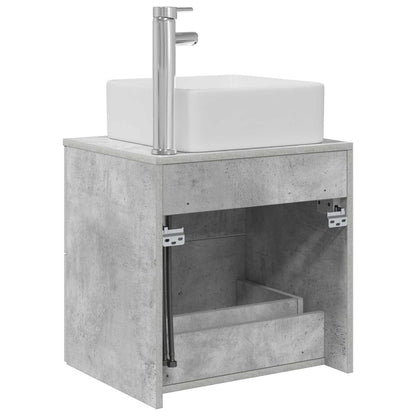 Wandgemonteerde wastafelmeubel Betongrijs 53 x 34,5 x 63 cm