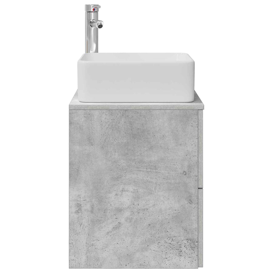 Wandgemonteerde wastafelmeubel Betongrijs 53 x 34,5 x 63 cm