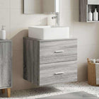 Wastafelmeubel wandmontage 53x34,5x63 cm grijs sonoma