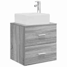Wandgemonteerde wastafelmeubel Grijs Sonoma 53 x 34,5 x 63 cm