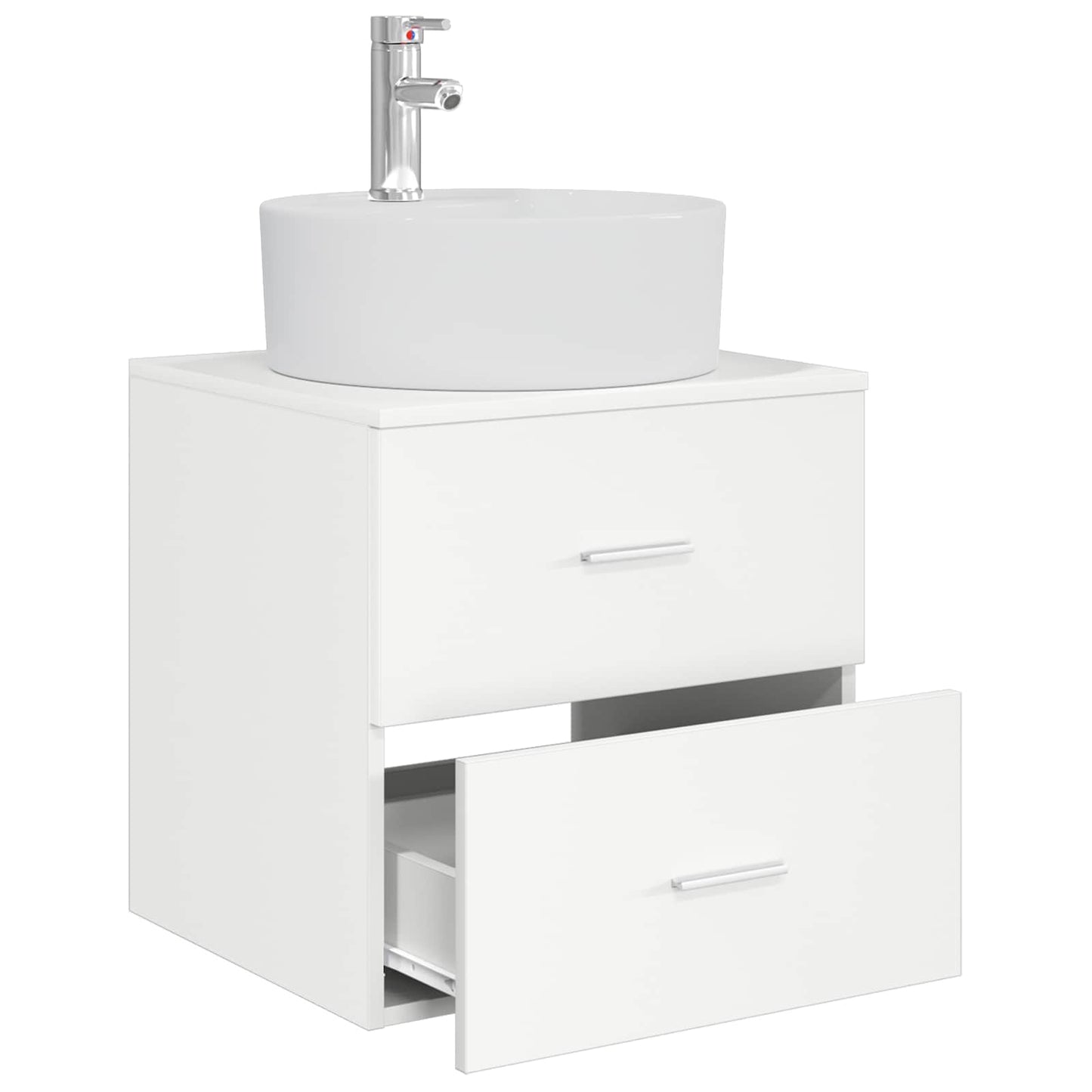 Wandgemonteerde wastafelmeubel Wit 49,5 x 44,5 x 65 cm