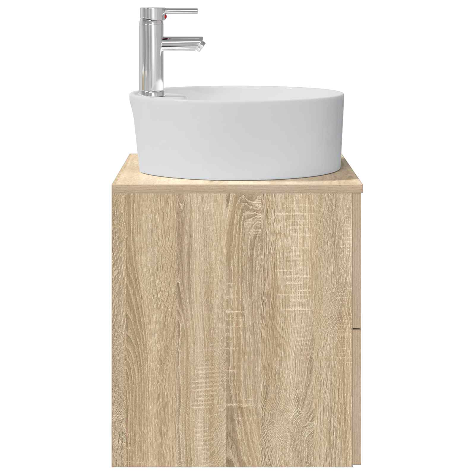 Wandgemonteerde wastafelmeubel Sonoma Eiken 49,5 x 44,5 x 65 cm