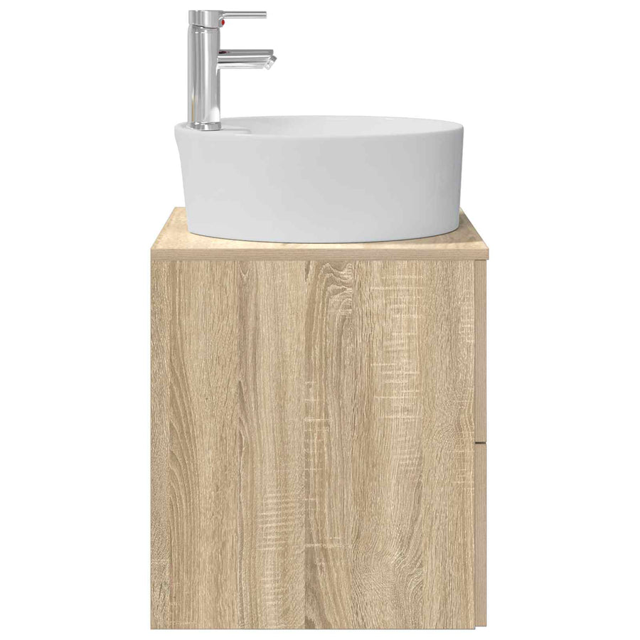Wandgemonteerde wastafelmeubel Sonoma Eiken 49,5 x 44,5 x 65 cm