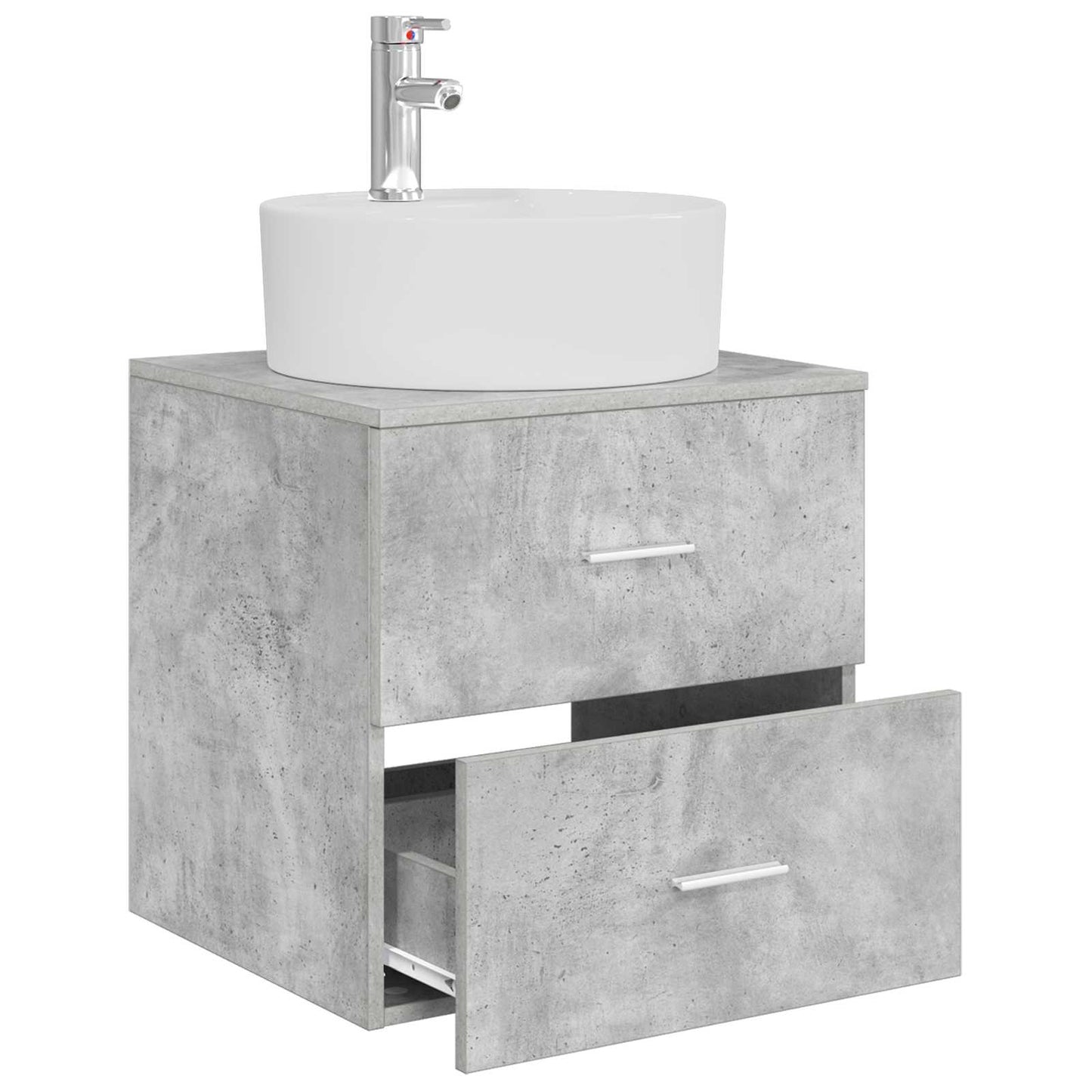 Wandgemonteerde wastafelmeubel Betongrijs 49,5 x 44,5 x 65 cm