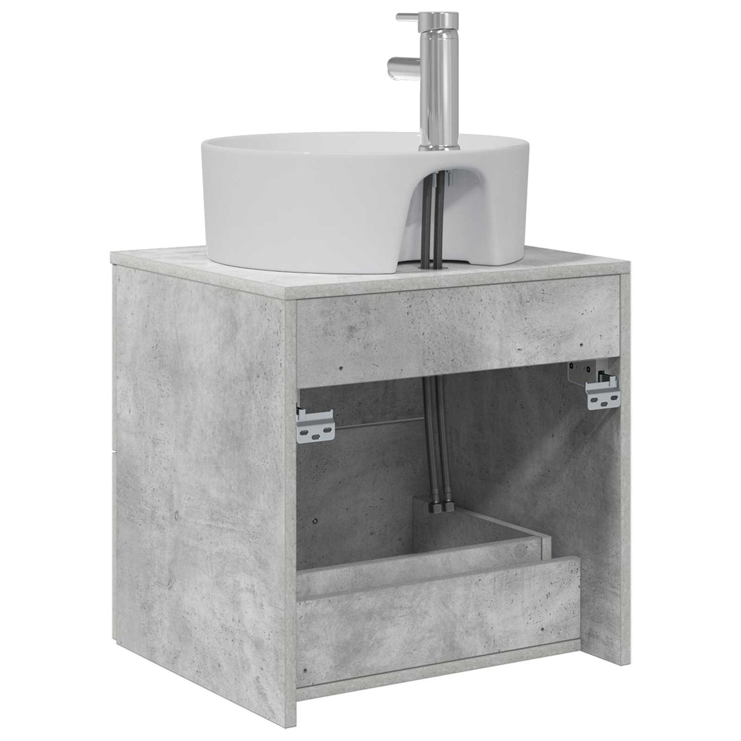 Wandgemonteerde wastafelmeubel Betongrijs 49,5 x 44,5 x 65 cm