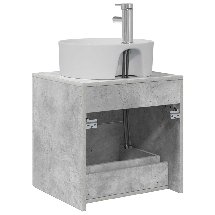 Wandgemonteerde wastafelmeubel Betongrijs 49,5 x 44,5 x 65 cm