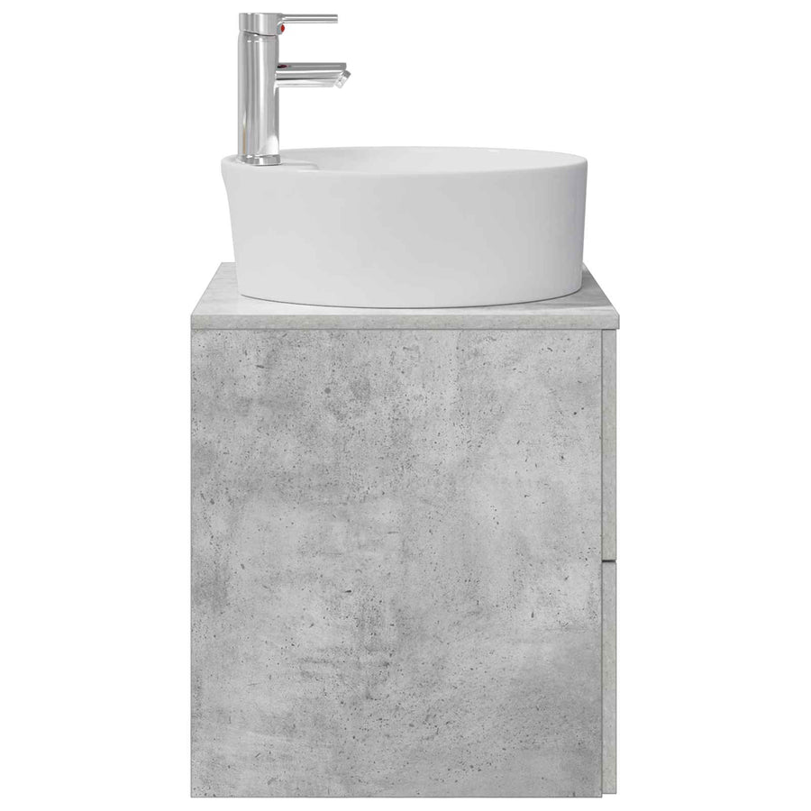 Wandgemonteerde wastafelmeubel Betongrijs 49,5 x 44,5 x 65 cm