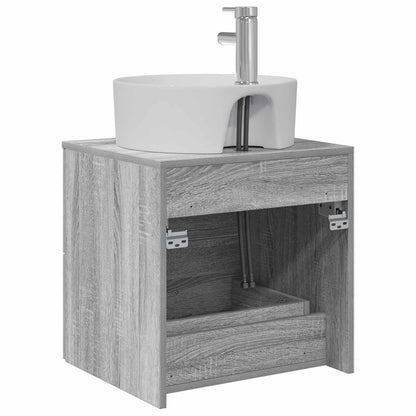 Wandgemonteerde wastafelmeubel Grijs Sonoma 49,5 x 44,5 x 65 cm