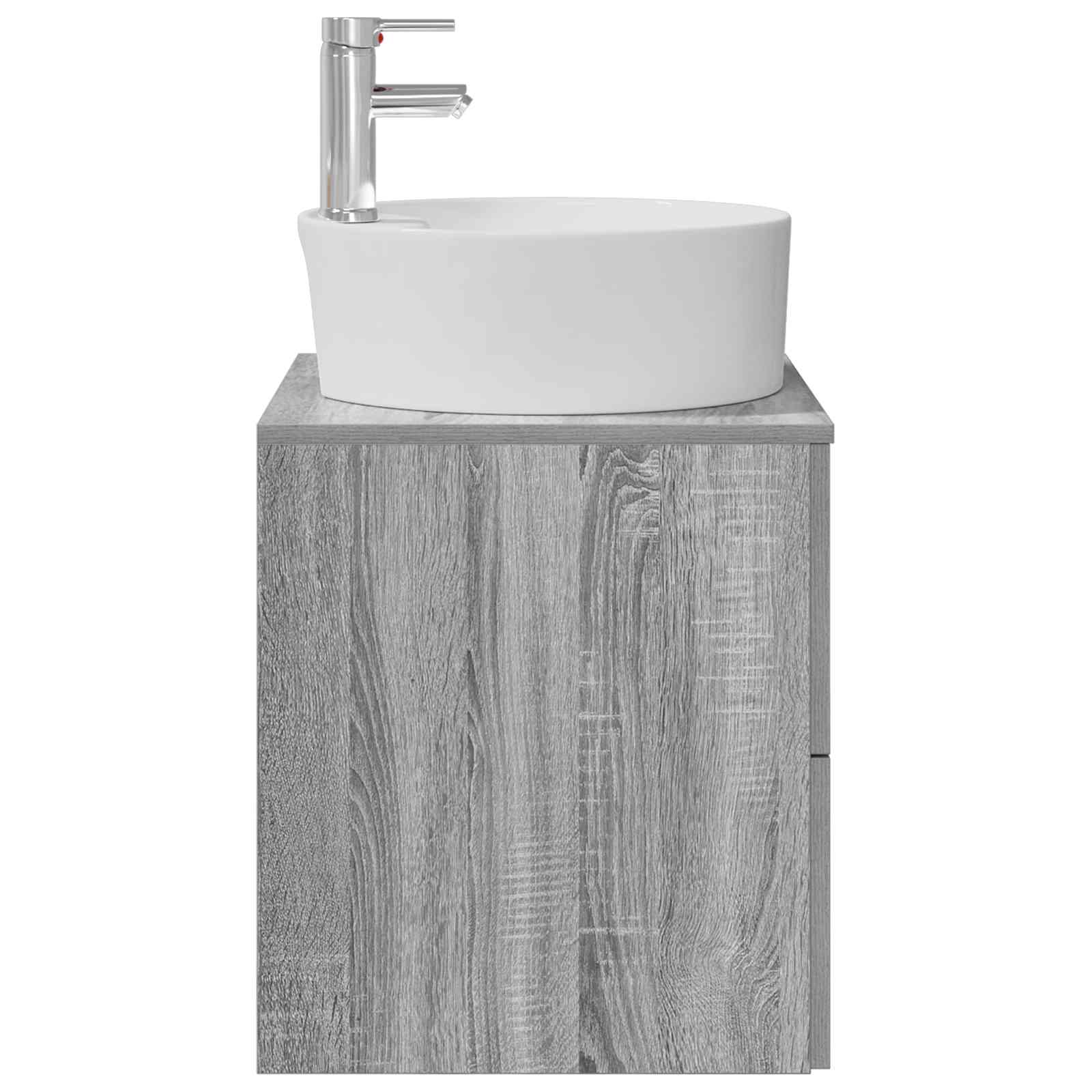 Wandgemonteerde wastafelmeubel Grijs Sonoma 49,5 x 44,5 x 65 cm