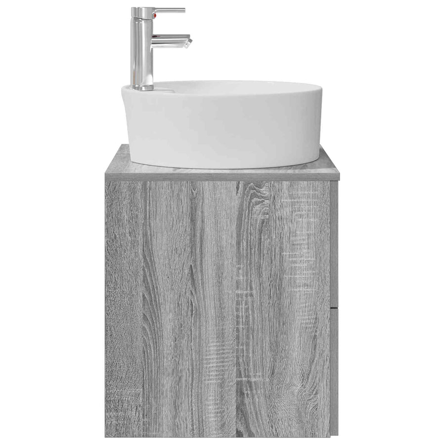 Wandgemonteerde wastafelmeubel Grijs Sonoma 49,5 x 44,5 x 65 cm