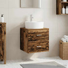 Wastafelmeubel wandmontage 49,5x44,5x65 cm oud hout