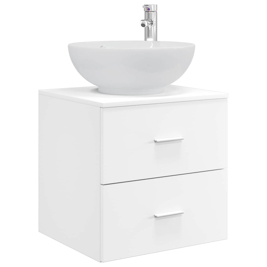 Wandgemonteerde wastafelmeubel Wit 49,5 x 44,5 x 66,5 cm