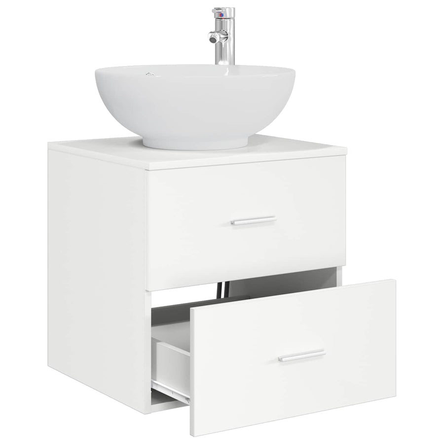 Wandgemonteerde wastafelmeubel Wit 49,5 x 44,5 x 66,5 cm