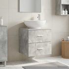 Wastafelmeubel wandmontage 49,5x44,5x66,5 cm betongrijs